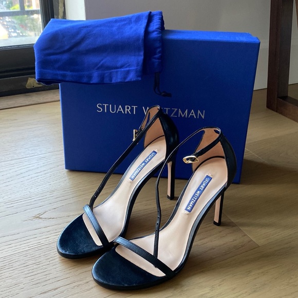 NWOT Stuart Weitzman Nudistcurve 100 Smooth Leather Sandals - Picture 7 of 8